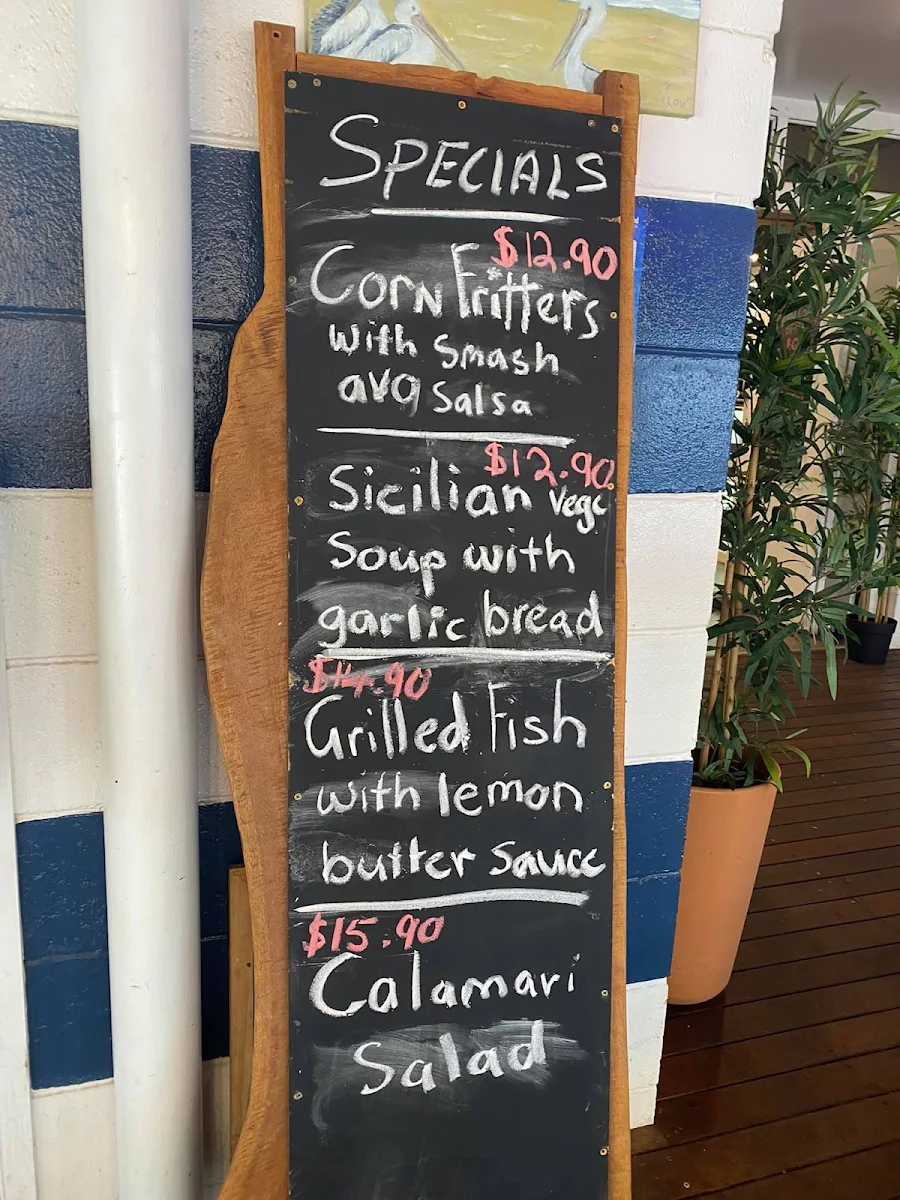 Menu, Curlew Cafe, Coochiemudlo