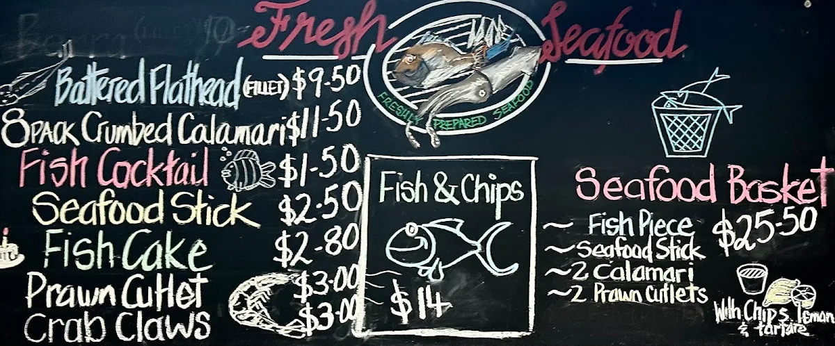 Menu, Booker Bay Cafe and Takeaway