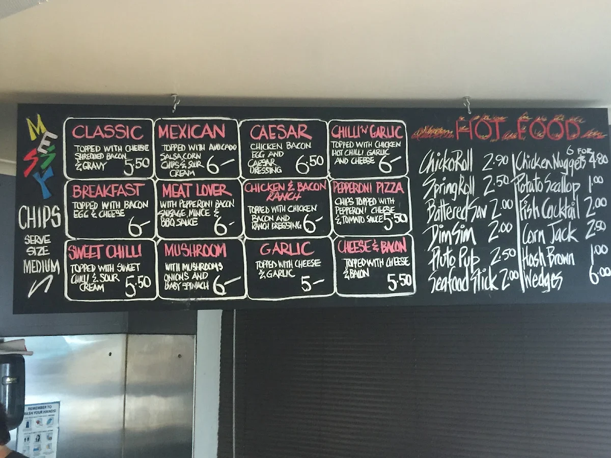 Menu, Booker Bay Cafe and Takeaway