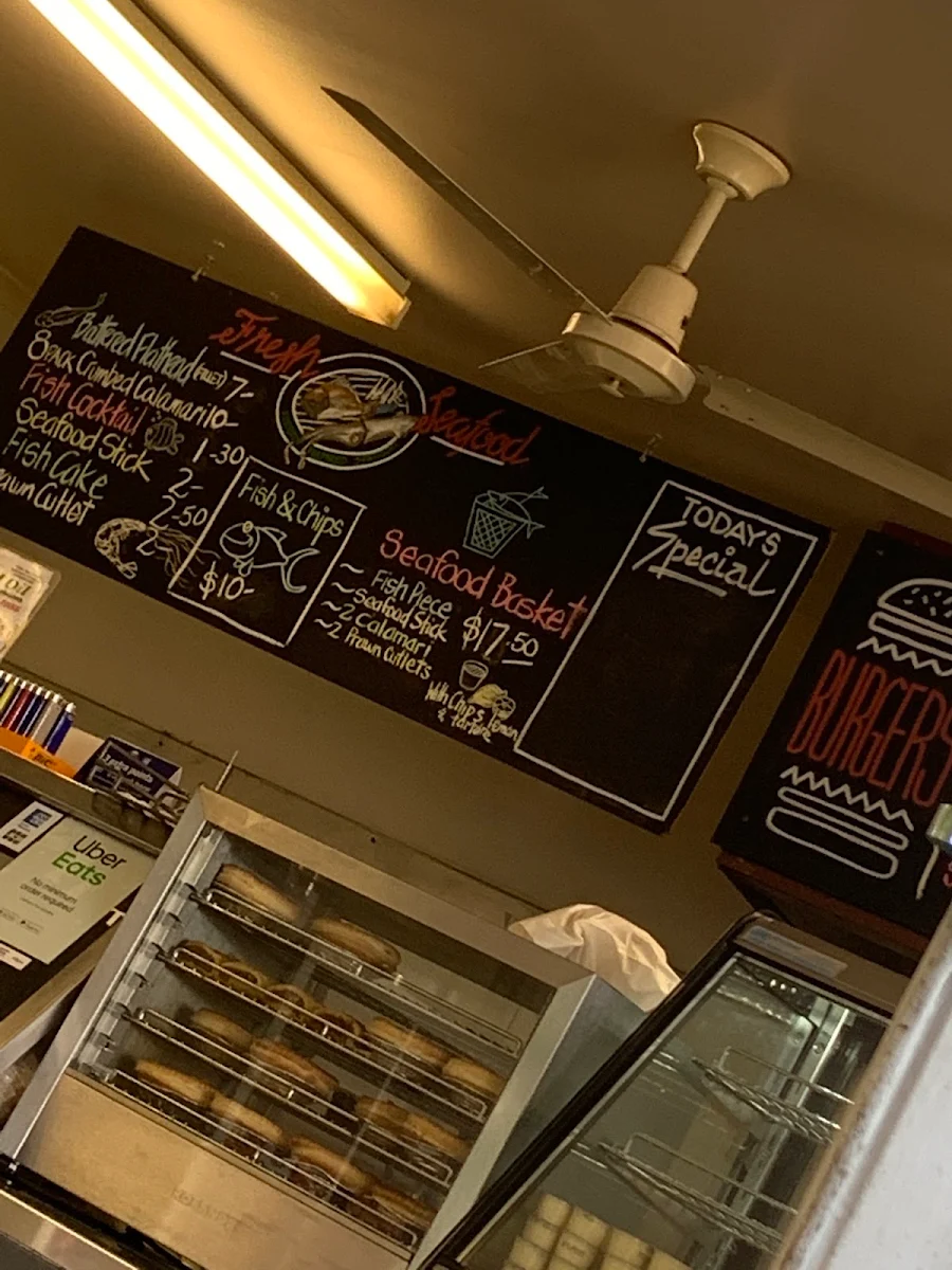 Menu, Booker Bay Cafe and Takeaway