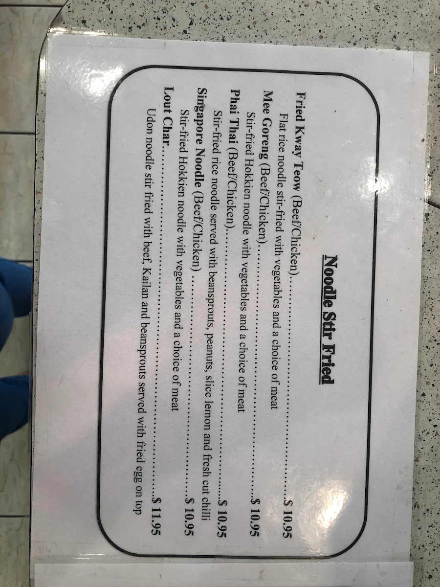 Menu, Fresh Bun Cafe
