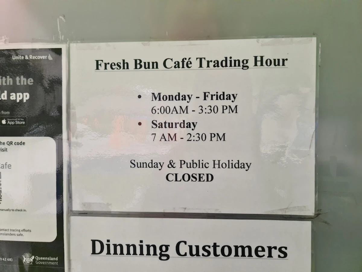 Menu, Fresh Bun Cafe