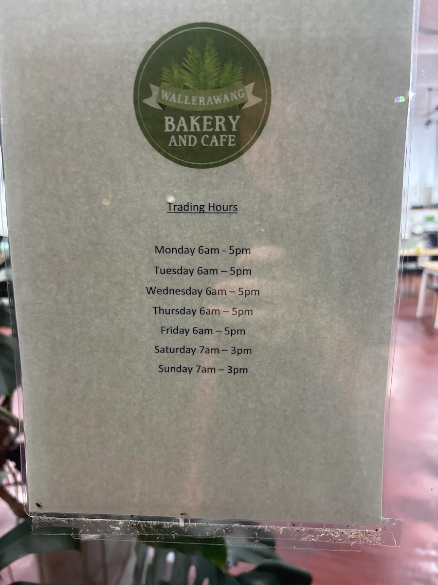 Menu, Wallerawang Bakery