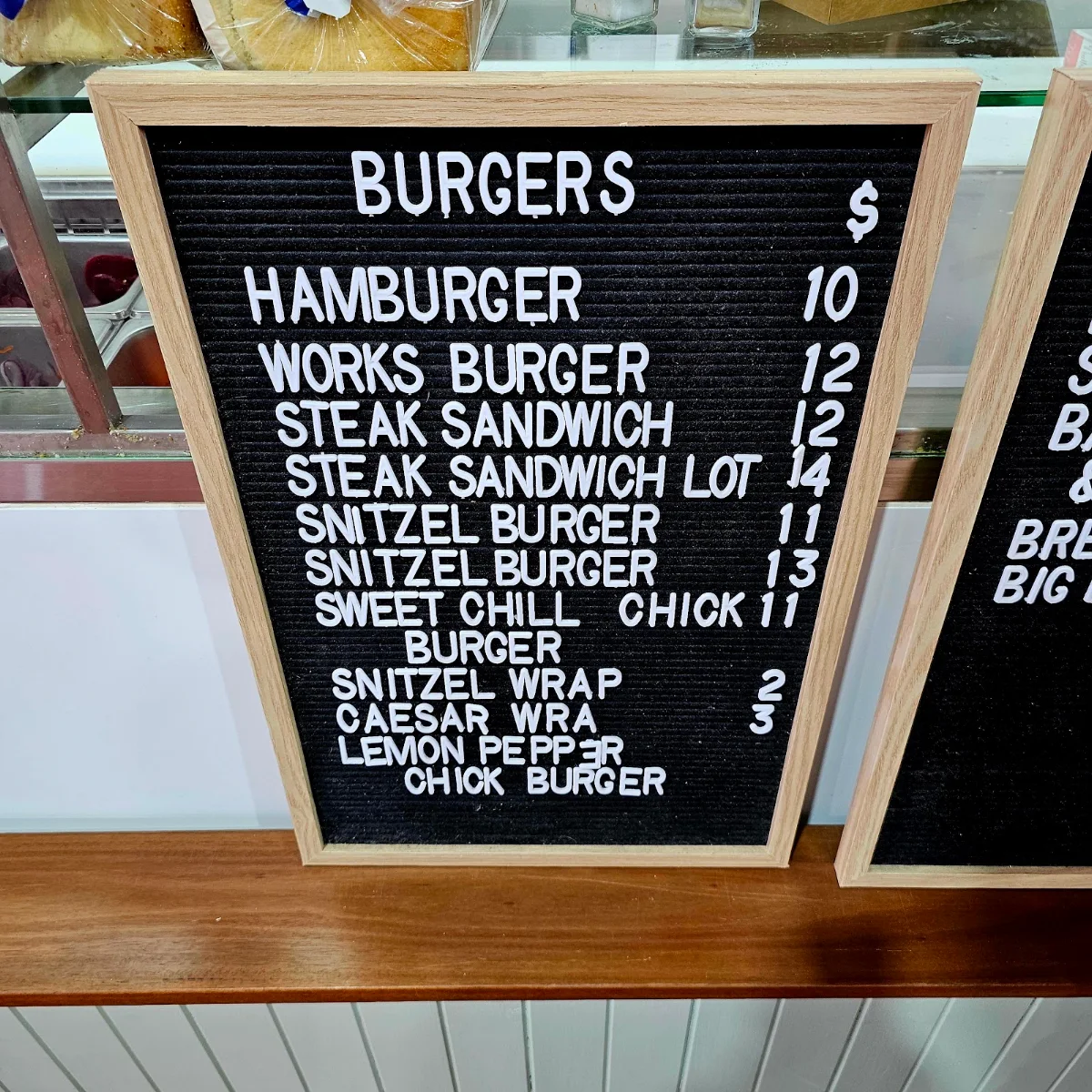 Menu, Wallerawang Bakery