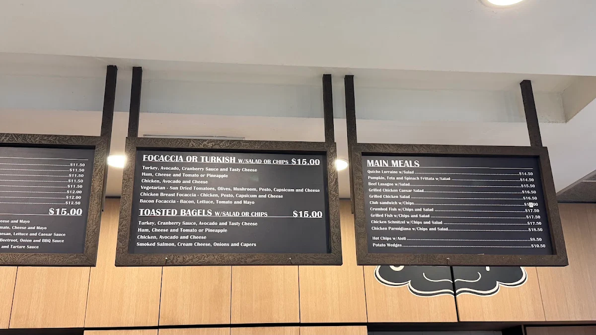 Menu, Jess' Cafe