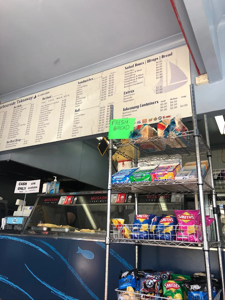 Menu, Harbourside Takeaway