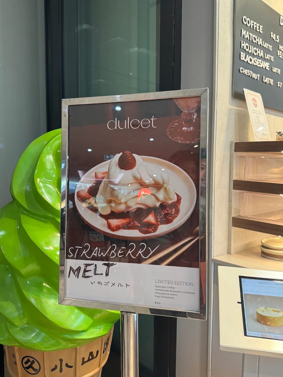Menu, Dulcet Cafe