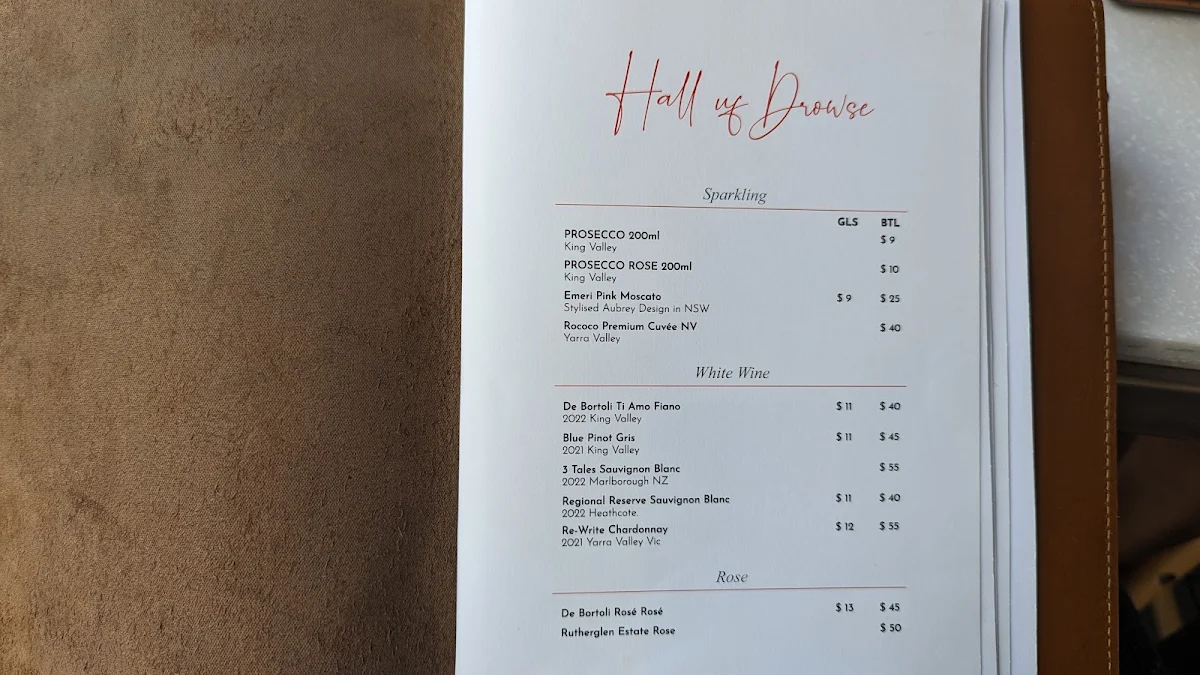 Menu, Spice Club