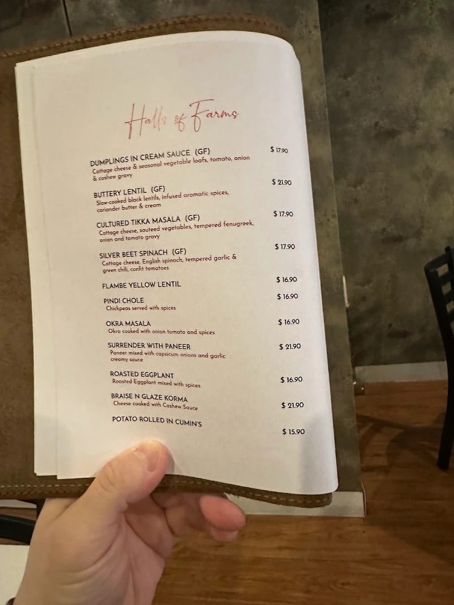 Menu, Spice Club