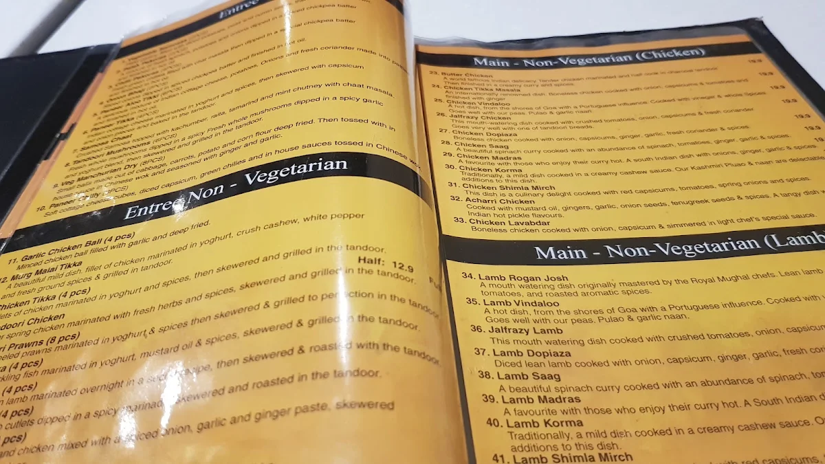 Menu, Spice Club
