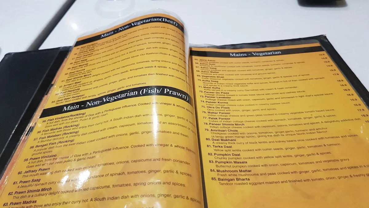 Menu, Spice Club