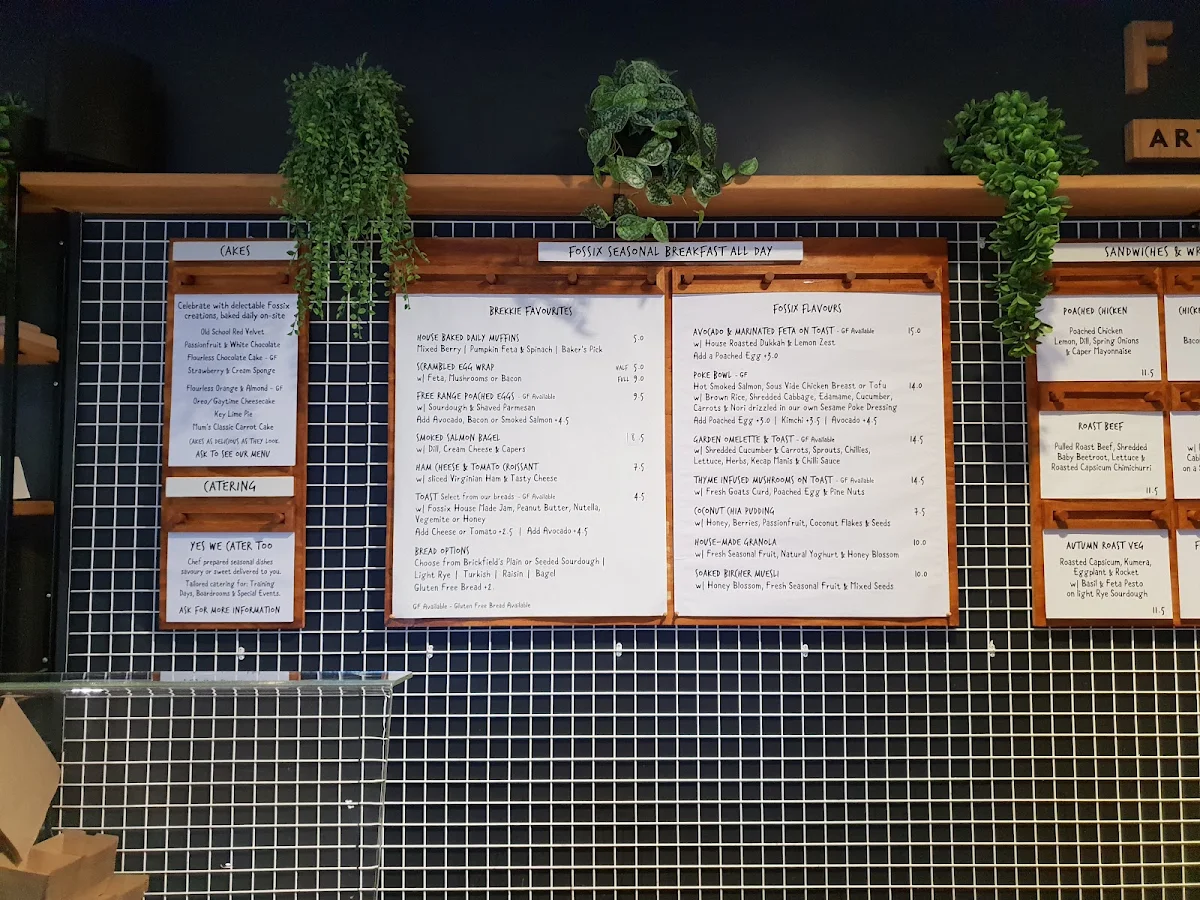Menu, Fossix Pitt St
