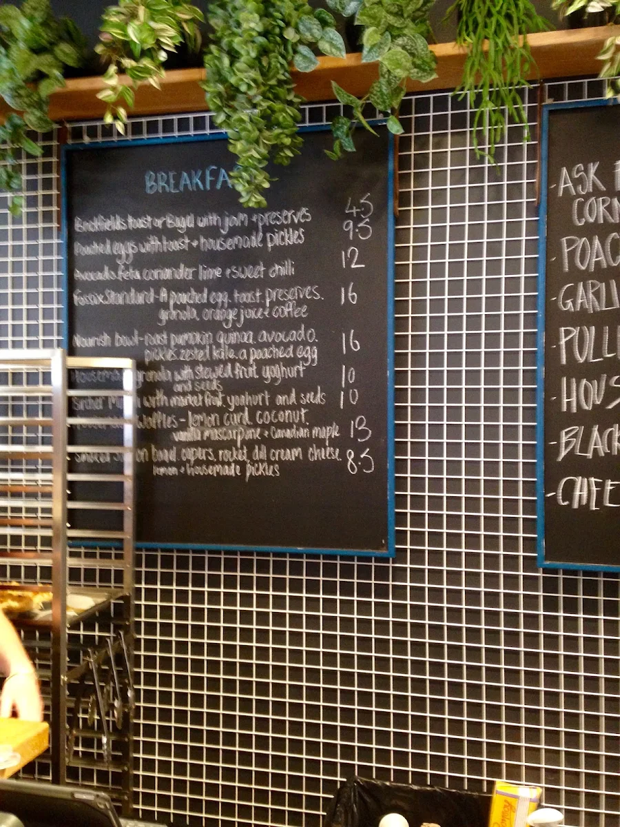 Menu, Fossix Pitt St