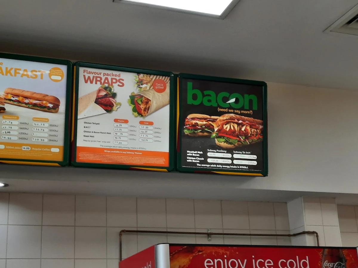 Menu, Subway