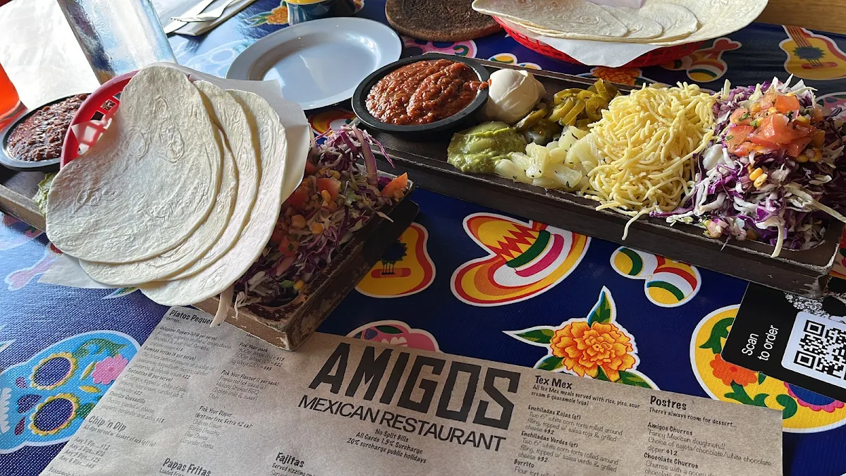 Menu, Amigos Mexican Restaurant