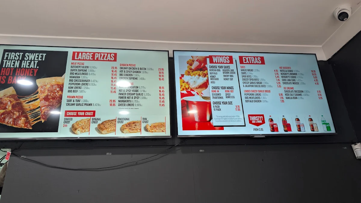 Menu, Pizza Hut Stanmore