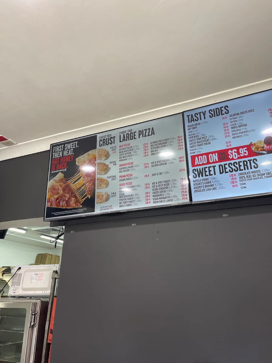 Menu, Pizza Hut Stanmore