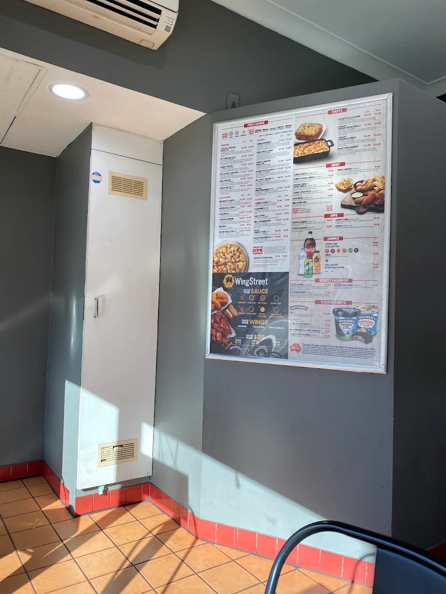 Menu, Pizza Hut Stanmore