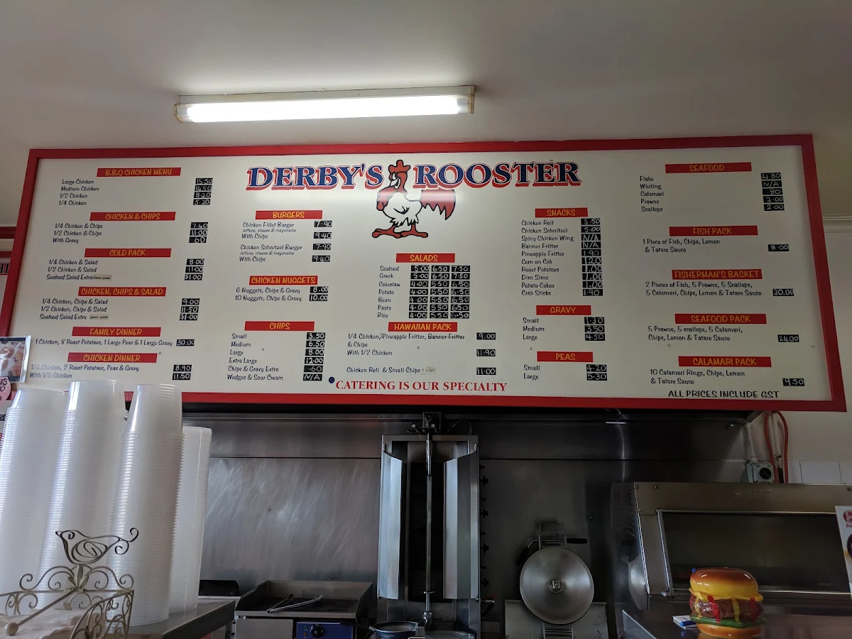 Menu, Derby's Rooster