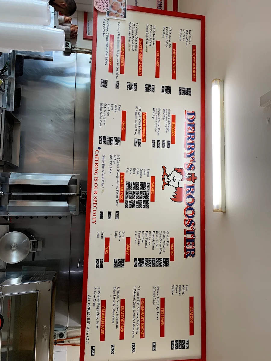 Menu, Derby's Rooster