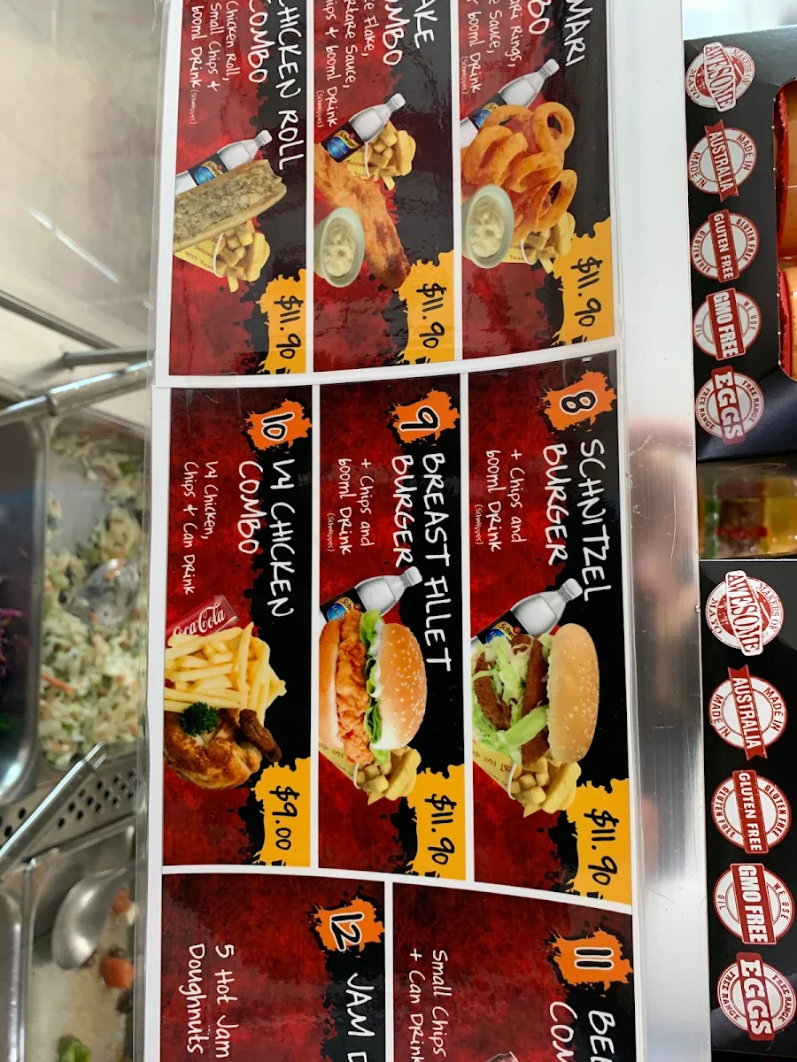 Menu, Derby's Rooster