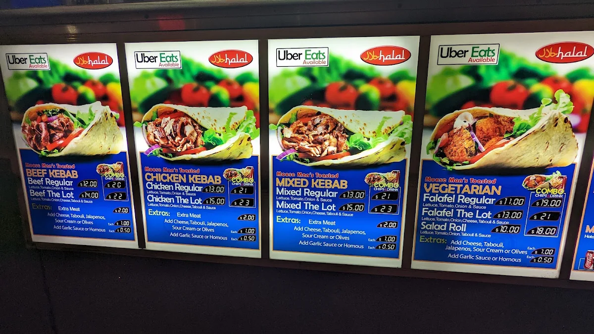 Menu, The Moose Man Kebabs