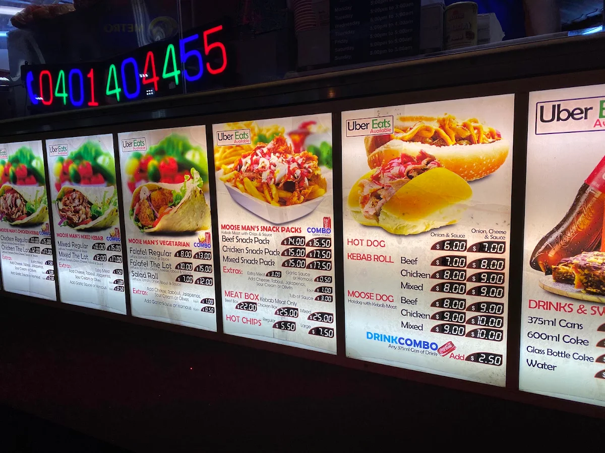 Menu, The Moose Man Kebabs
