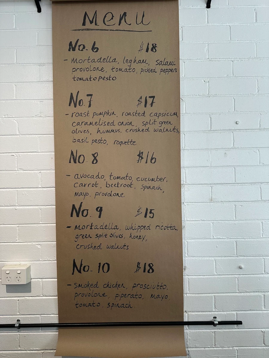 Menu, Suburbia Deli - Bentleigh
