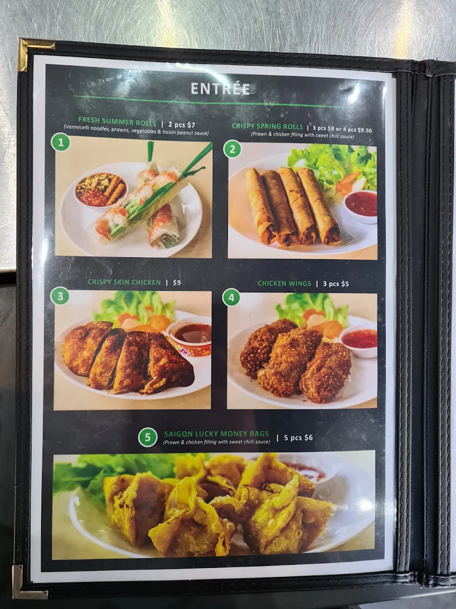 Menu, Little Saigon Pho