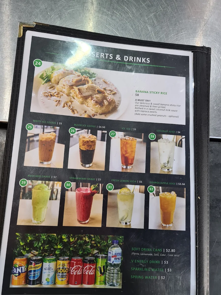 Menu, Little Saigon Pho