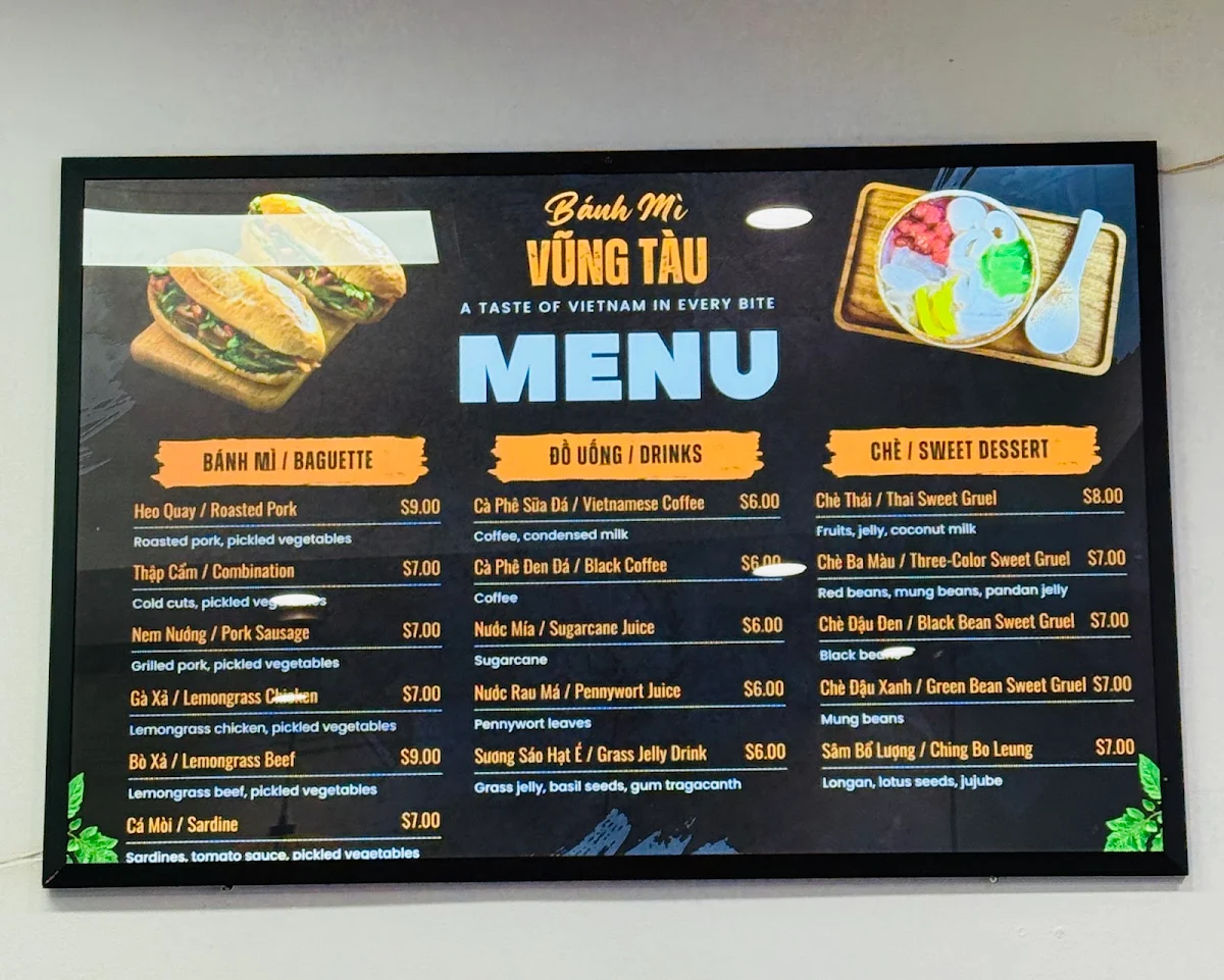Menu, Bánh Mì Vũng Tàu