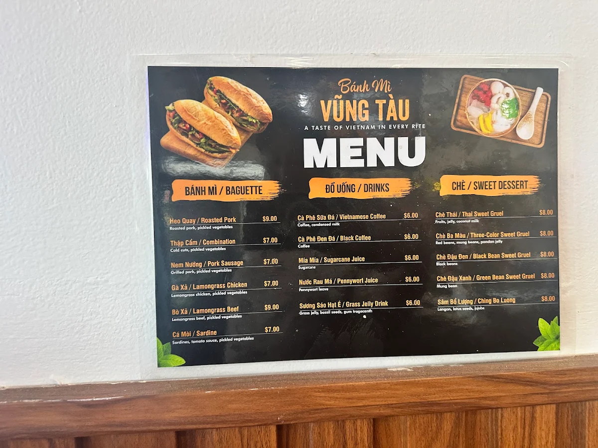 Menu, Bánh Mì Vũng Tàu