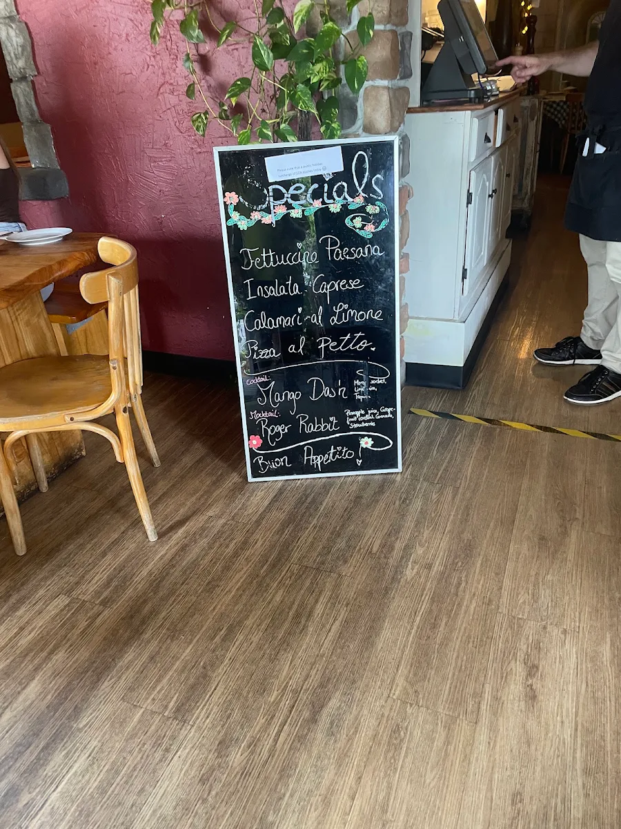 Menu, Marinara Trattoria