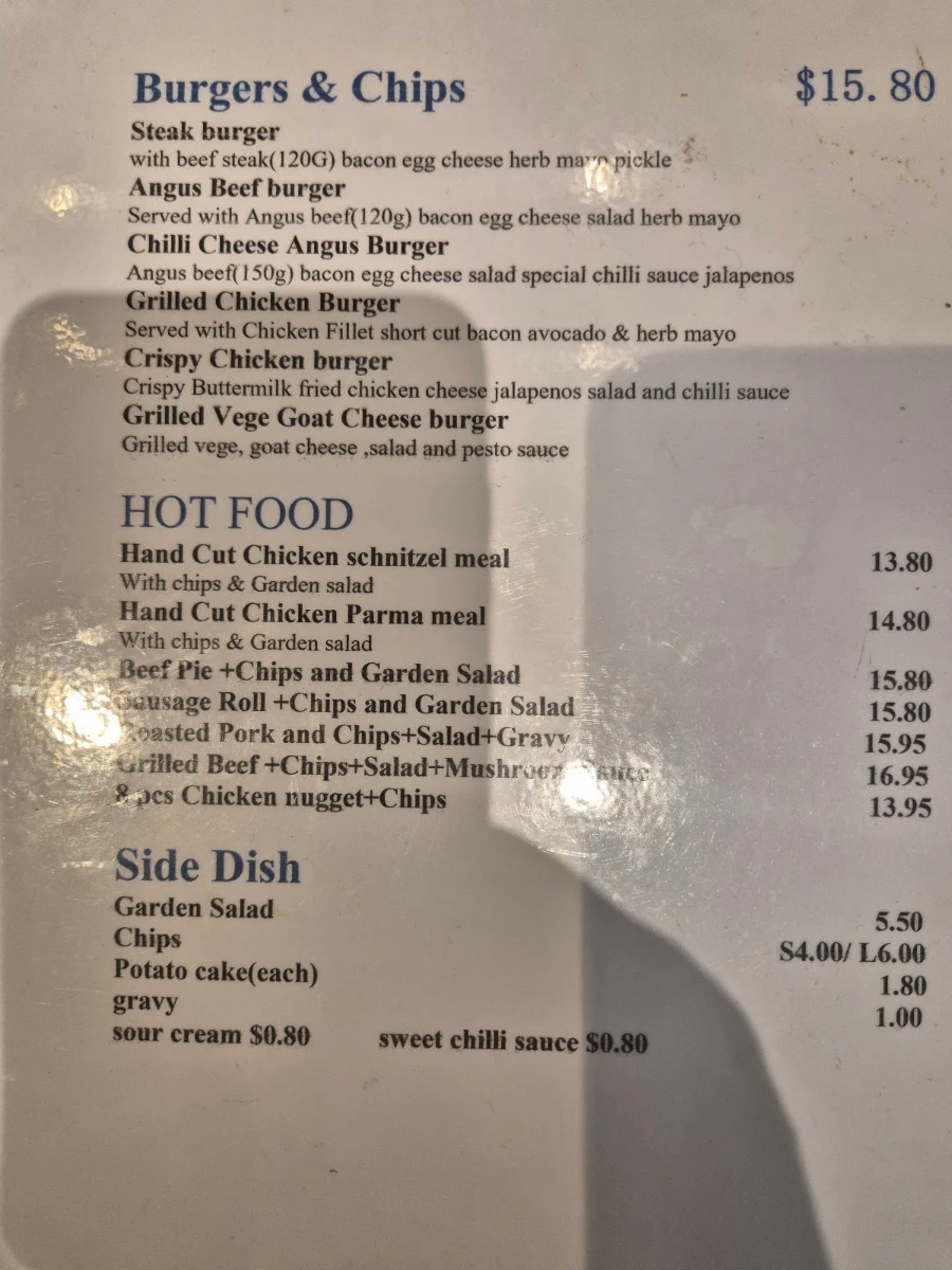Menu, Cafe jitters