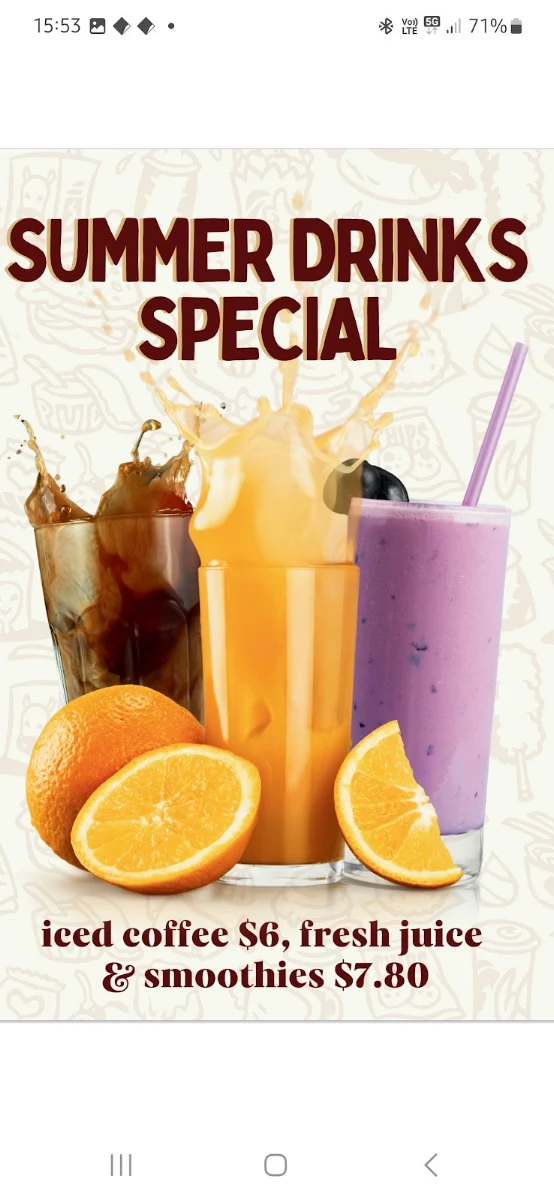 Menu, Cafe jitters