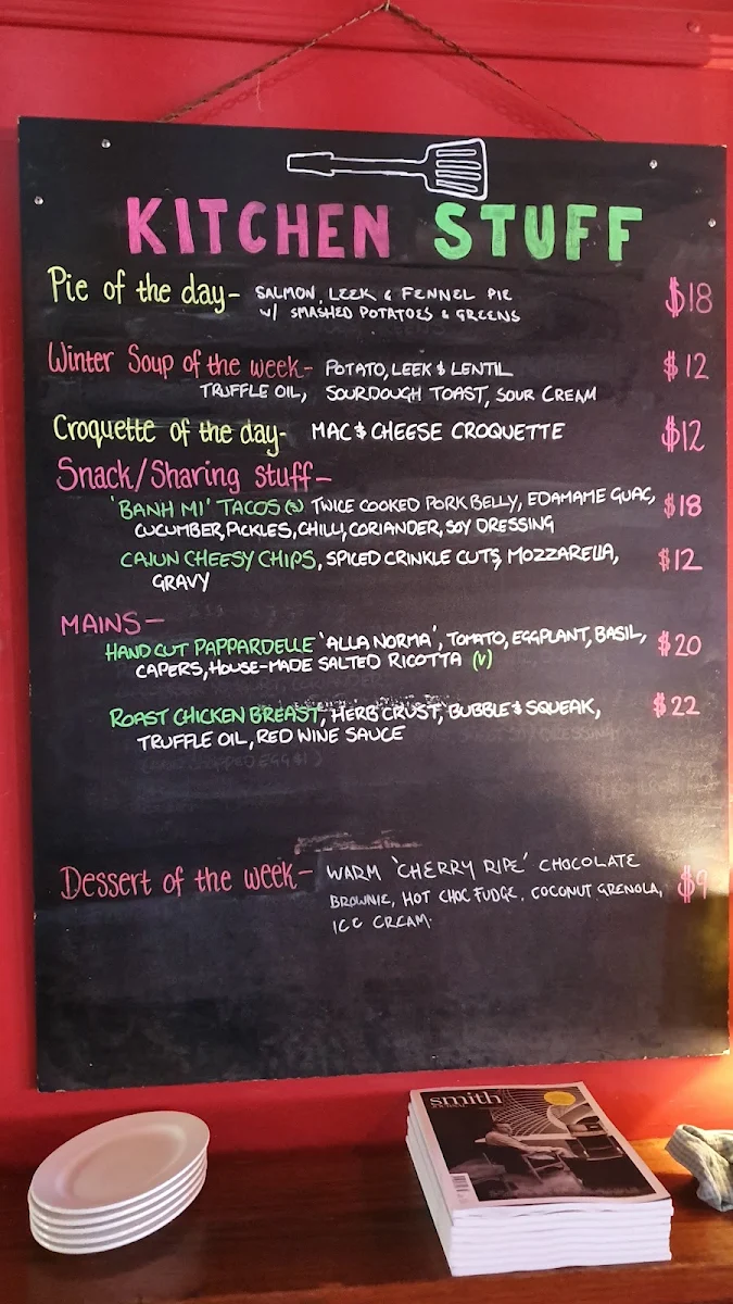 Menu, The Pinnacle