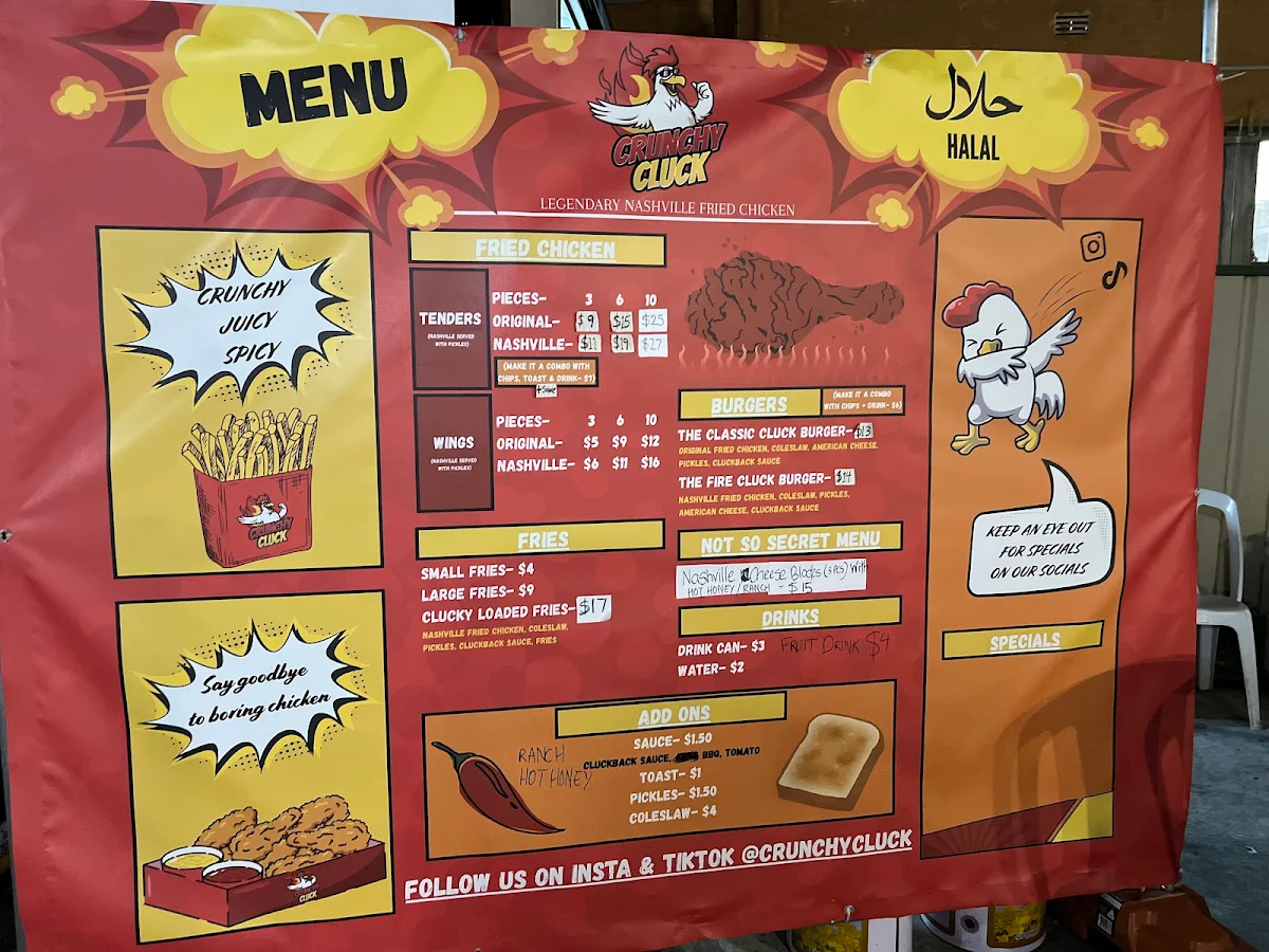 Menu, Crunchy Cluck