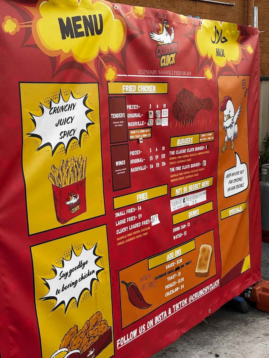 Menu, Crunchy Cluck
