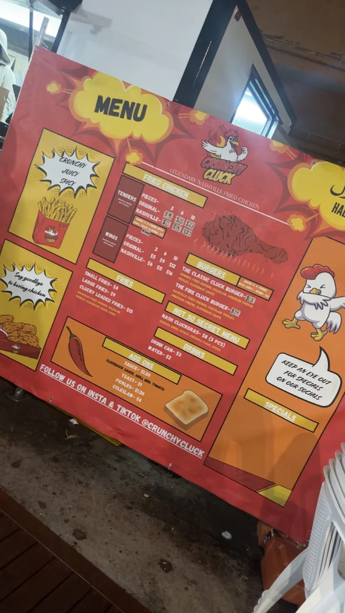 Menu, Crunchy Cluck