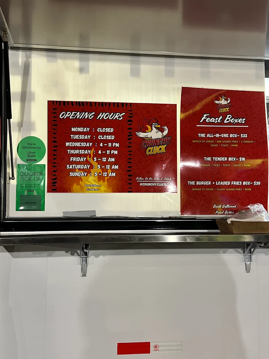 Menu, Crunchy Cluck