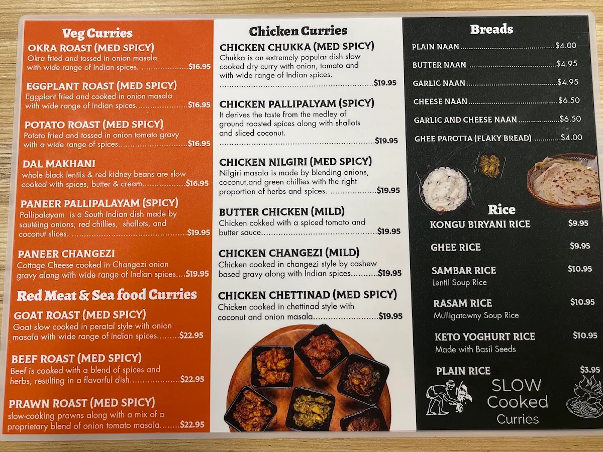 Menu, Kolapasi Indian Canteen - Goldcoast