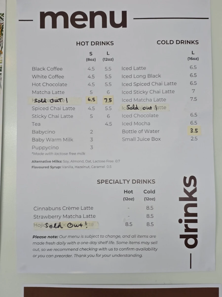 Menu, Simply Mike's