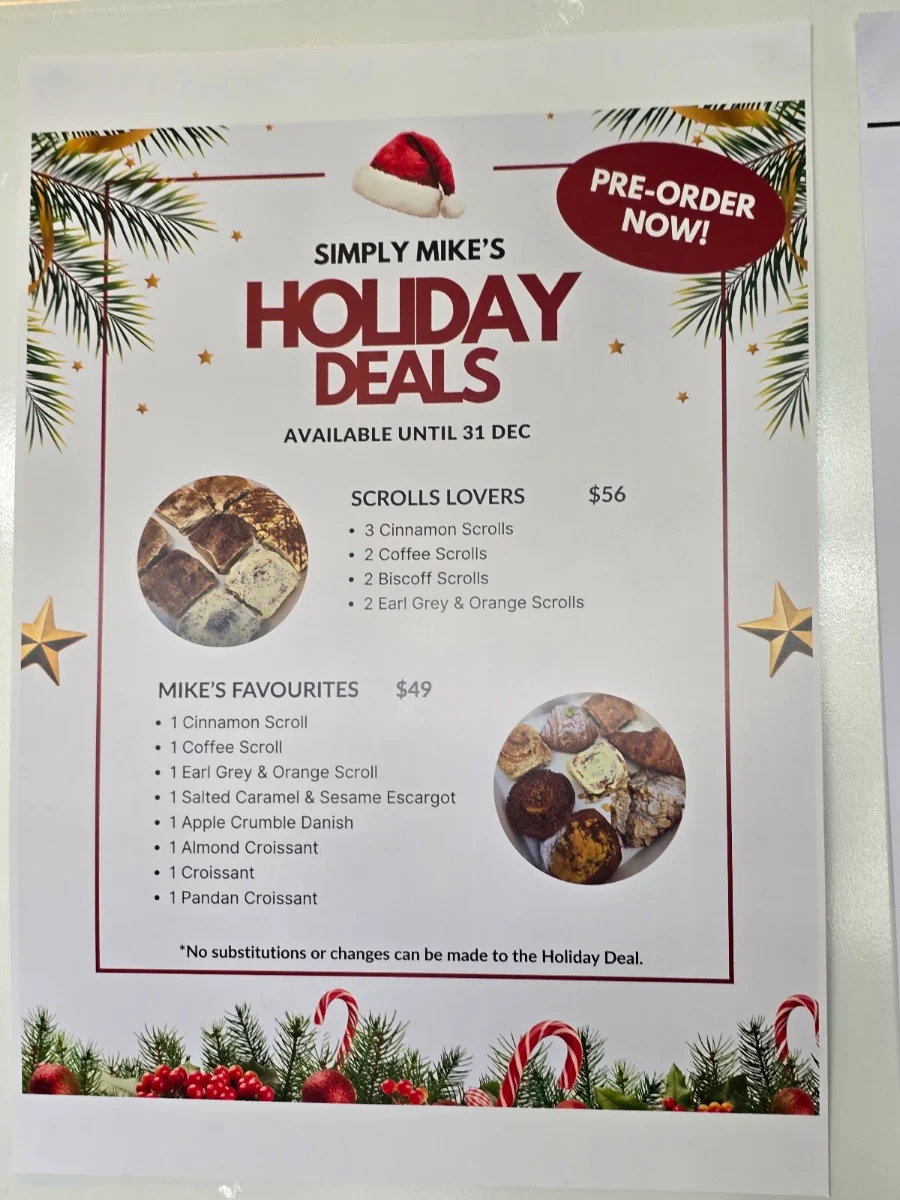 Menu, Simply Mike's