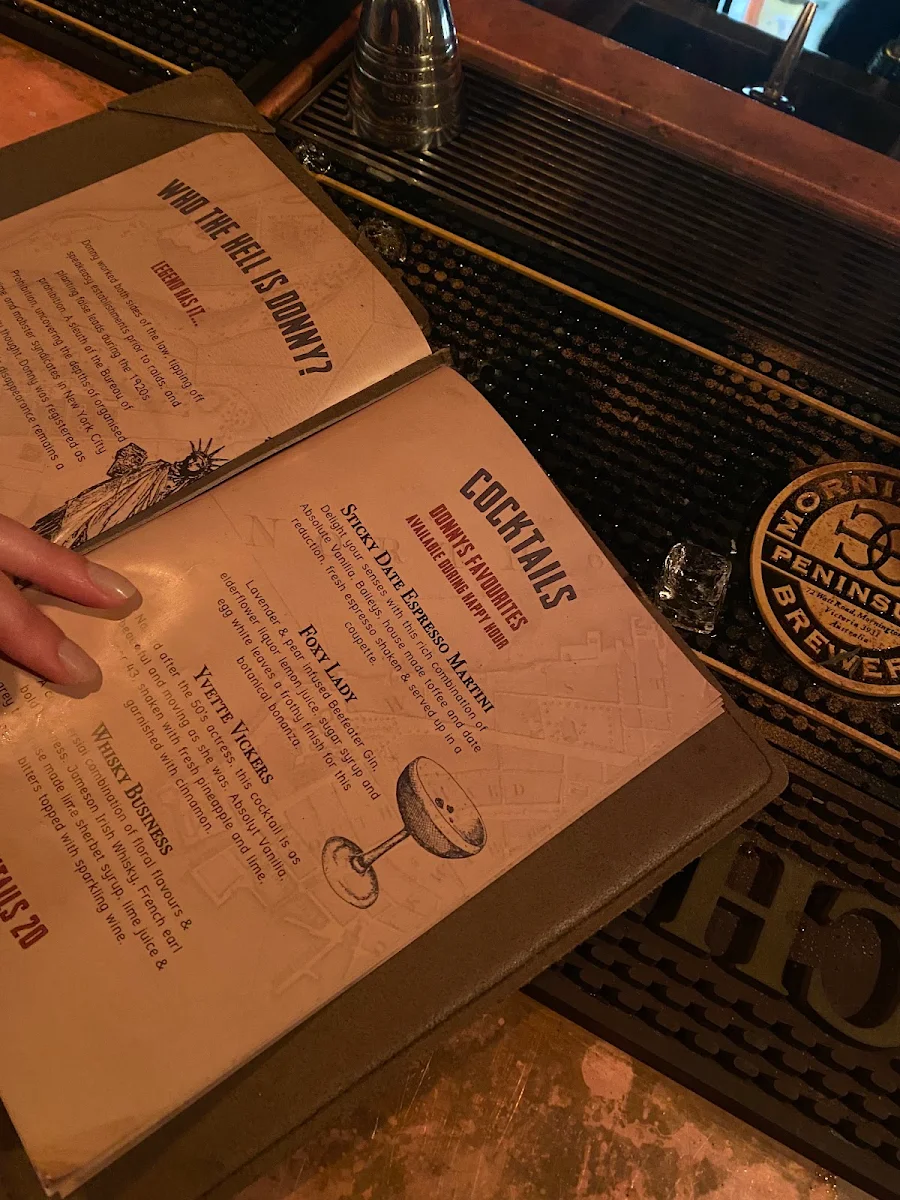 Menu, Donny's