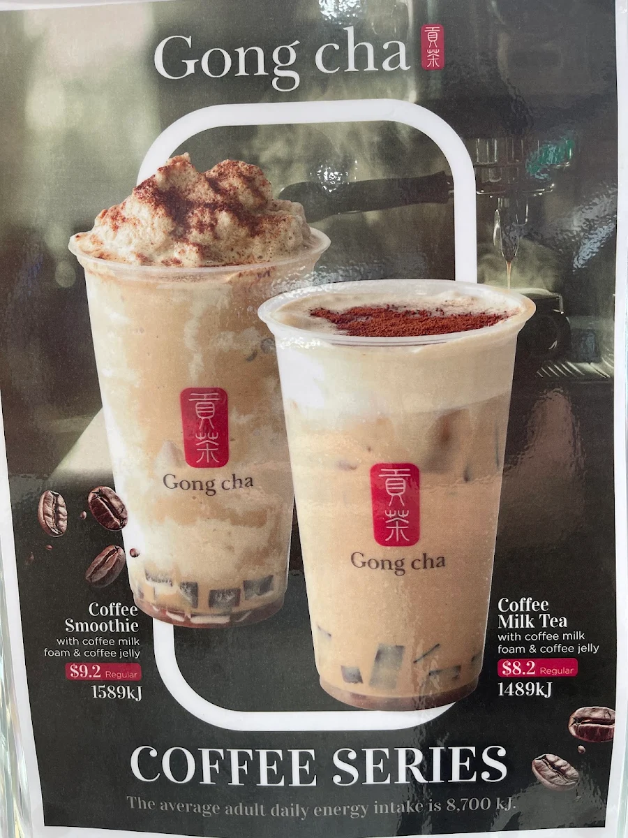 Menu, Gong cha | Haymarket