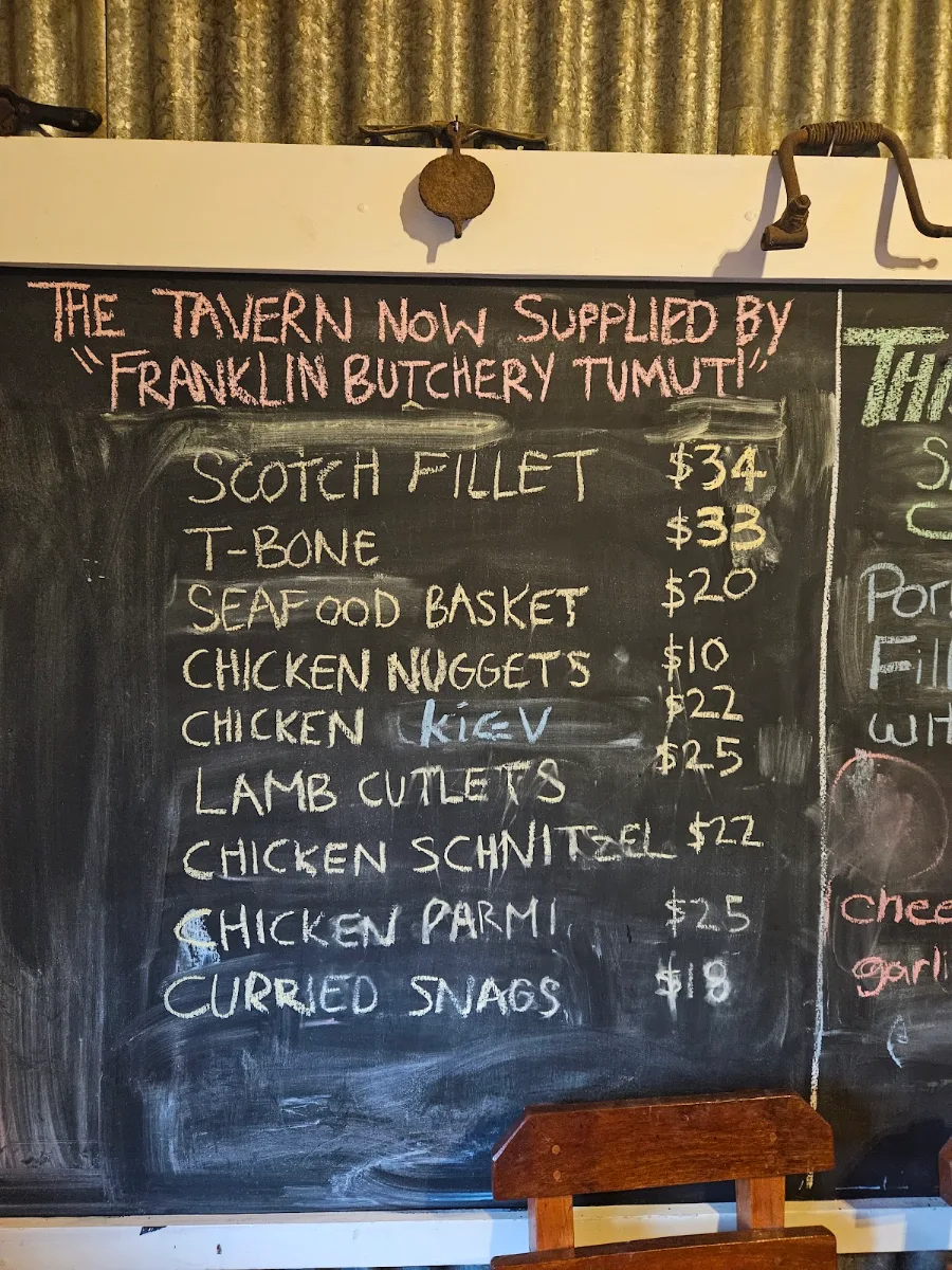 Menu, Tumblong Tavern