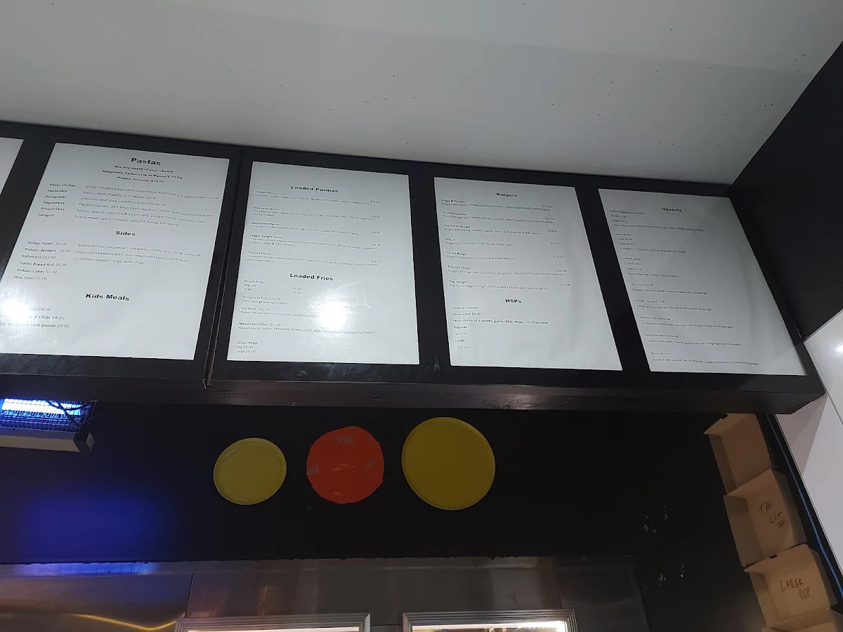 Menu, Parma & Burger Co