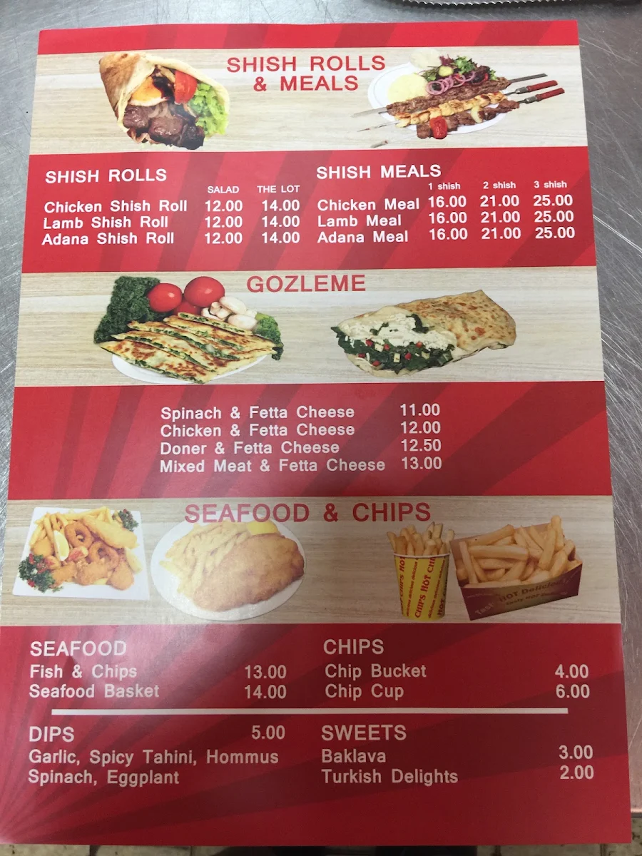 Menu, Ankara Kebabs and Bakery
