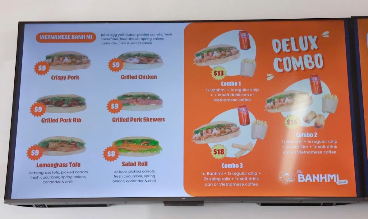Menu, The BanhMi Joint
