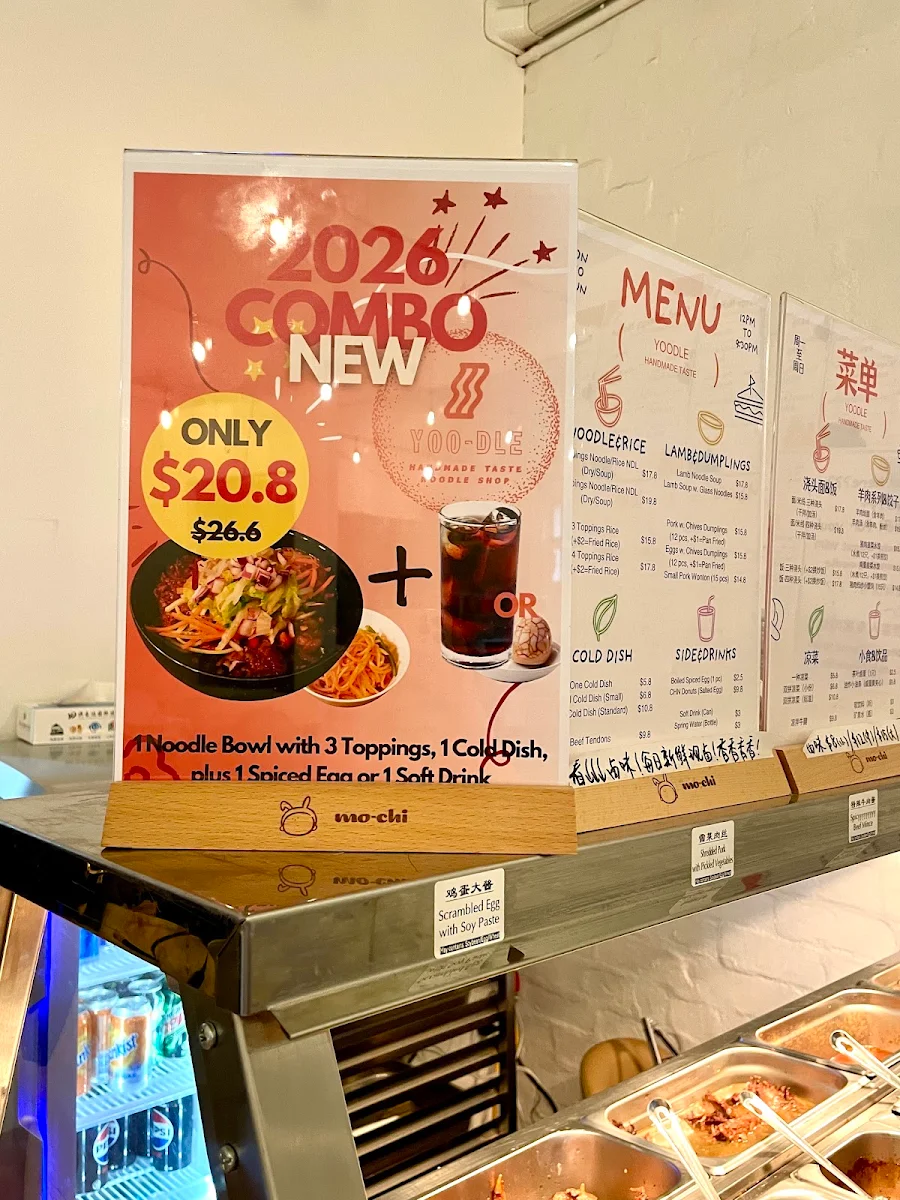 Menu, Yoodle Noodle Restaurant